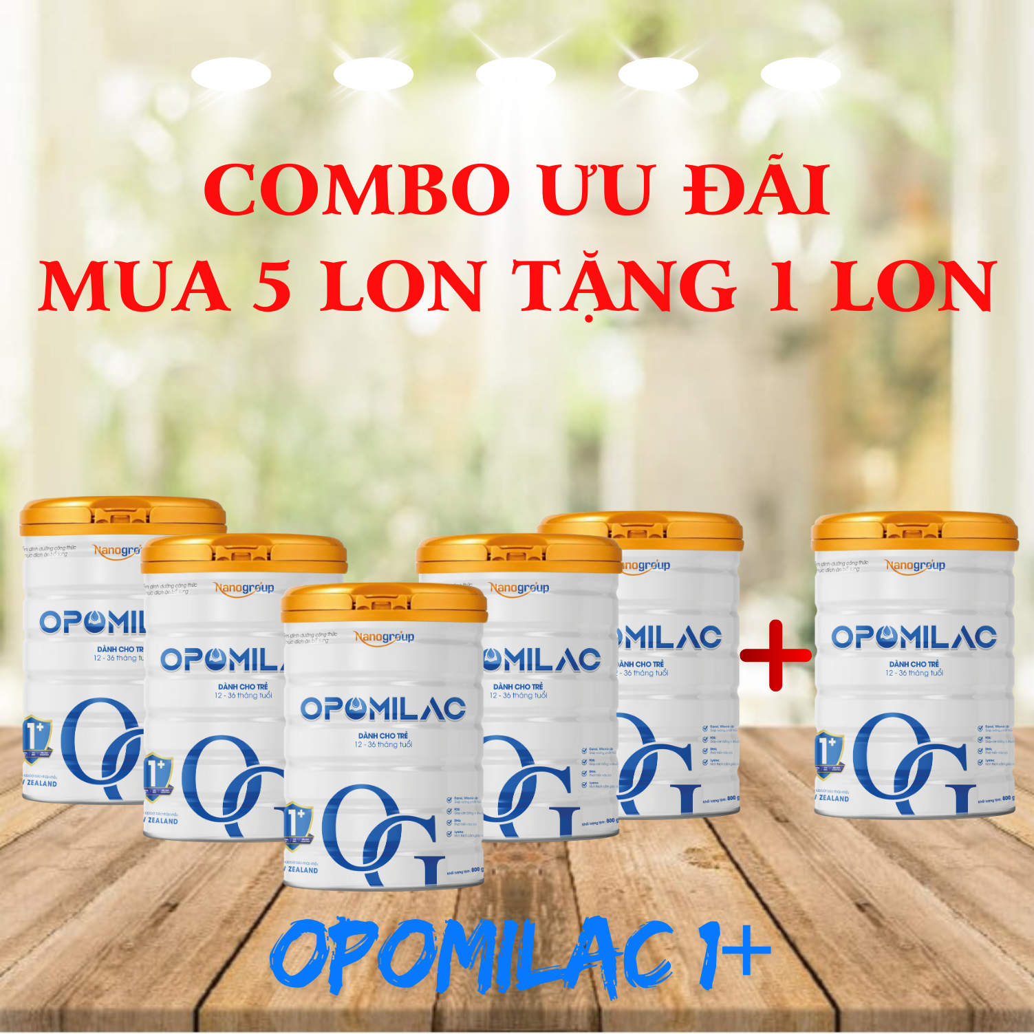 COMBO Sữa trẻ em OPOMILAC 1+ (Từ 12 - 36  tháng tuổi)