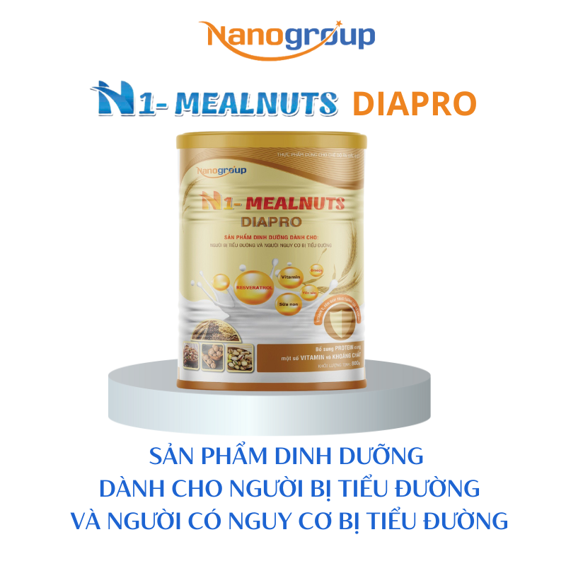 Sữa Hạt N1-MEALNUTS DIAPRO (Tiểu đường) Lon 800gr