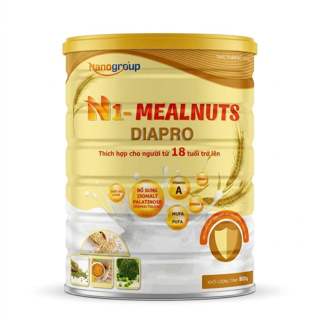 SỮA HẠT CAO CẤP N1-MEALNUTS DIAPRO LON 800G